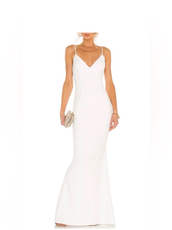 Katie May Dresses & Skirts - Katie May Bambina Ivory V-Neck backless Gown